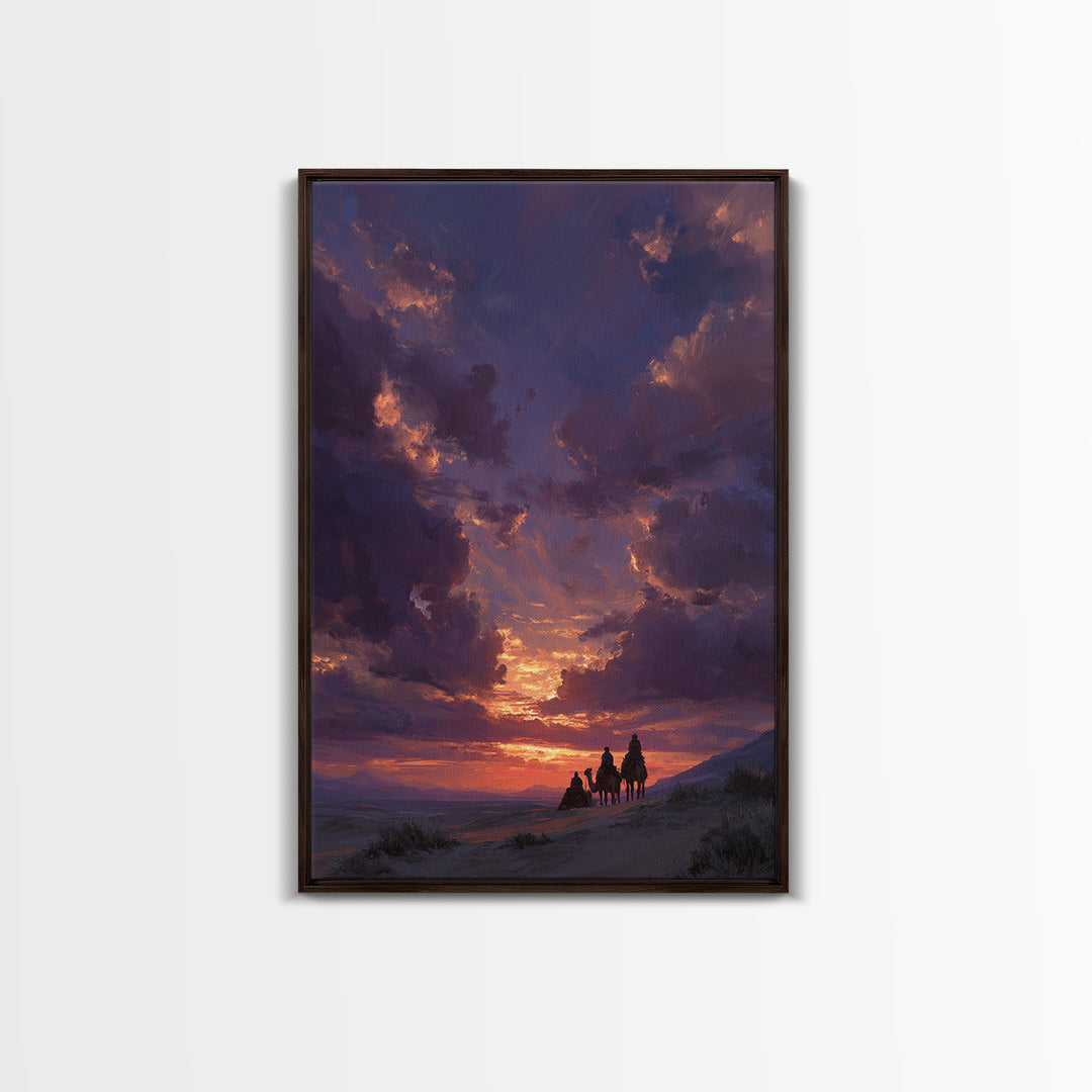 Angel Archangel Michael Sword In Light Surrounded By Clouds Romantic Wall Art Framed Canvas Print For Spiritual Home Decor