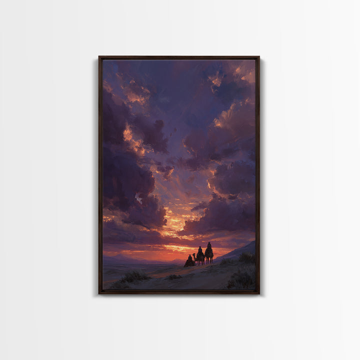 Angel Archangel Michael Sword In Light Surrounded By Clouds Romantic Wall Art Framed Canvas Print For Spiritual Home Decor