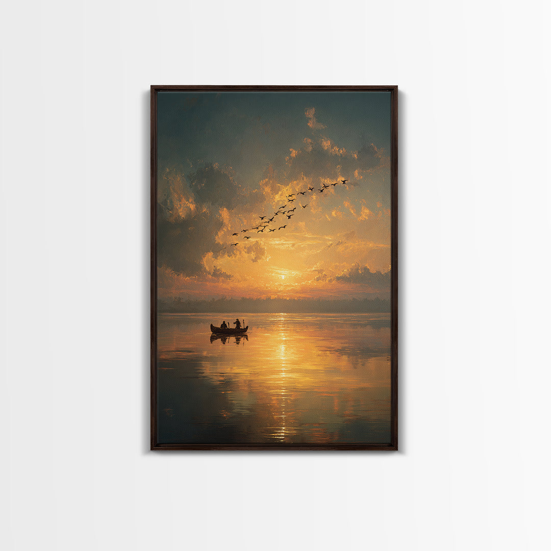 Radiant Sunbeam Breaking Through Clouds With Figure Standing Epic Inspirational Wall Art Canvas Print For Office