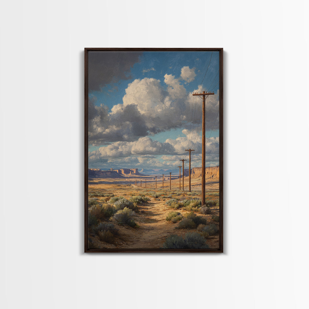 Serene Sunset Landscape Of Monument Valley With Red Rock Buttes And Blue Sky Framed Canvas Print Large Wall Art For Home