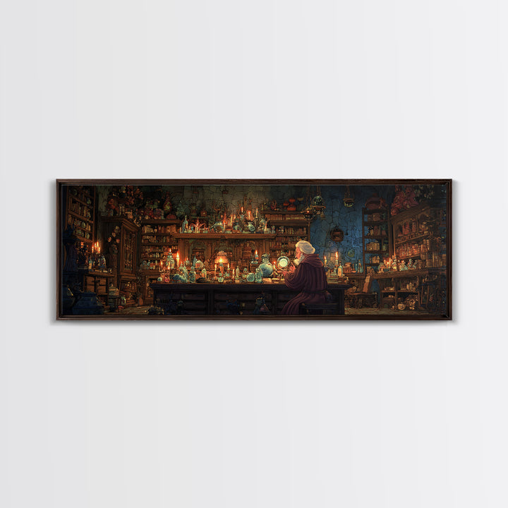 Epic Knight Silhouette Against Mystical Glowing Tree Fantasy Wall Art Canvas Print