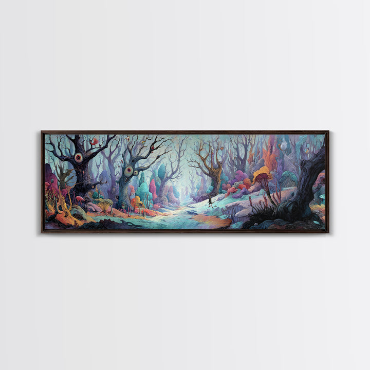 Medieval Knight Kneeling At Fallen Warrior Dramatic Oil Painting Wall Art Framed Canvas Print For Dark Academia And Gothic Home Decor