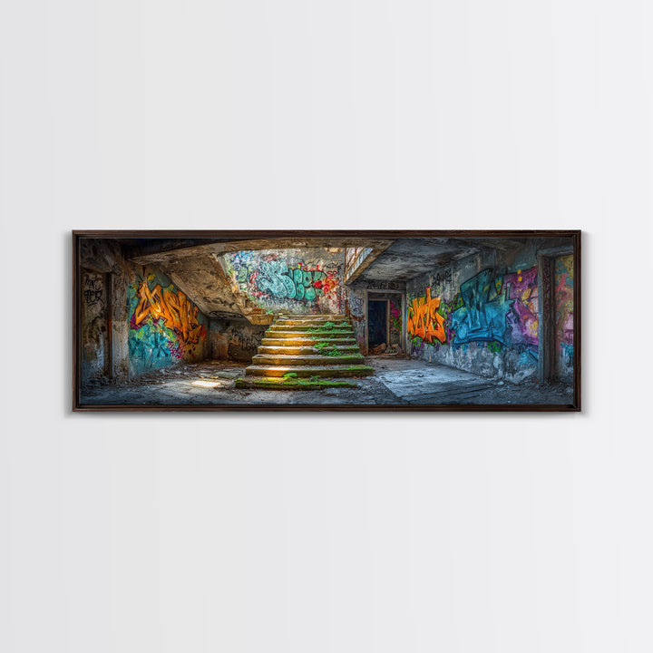 Dramatic Epic Fantasy Battle Scene Painting Wall Art Framed Canvas Print with Fiery Skies and Mythical Elements for Home Decor