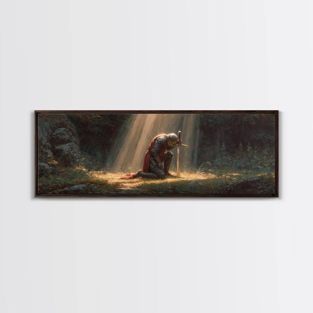 Tranquil River Landscape With Lush Forest Original Oil Painting Wall Art Framed Canvas Print Cozy Nature Decor