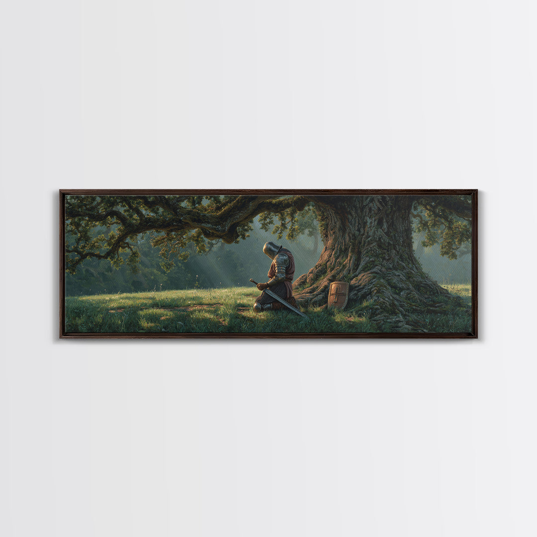 Sunlit Kayakers On Sparkling River Surrounded By Mountain Landscape Wall Art Canvas Print For Nature Lovers
