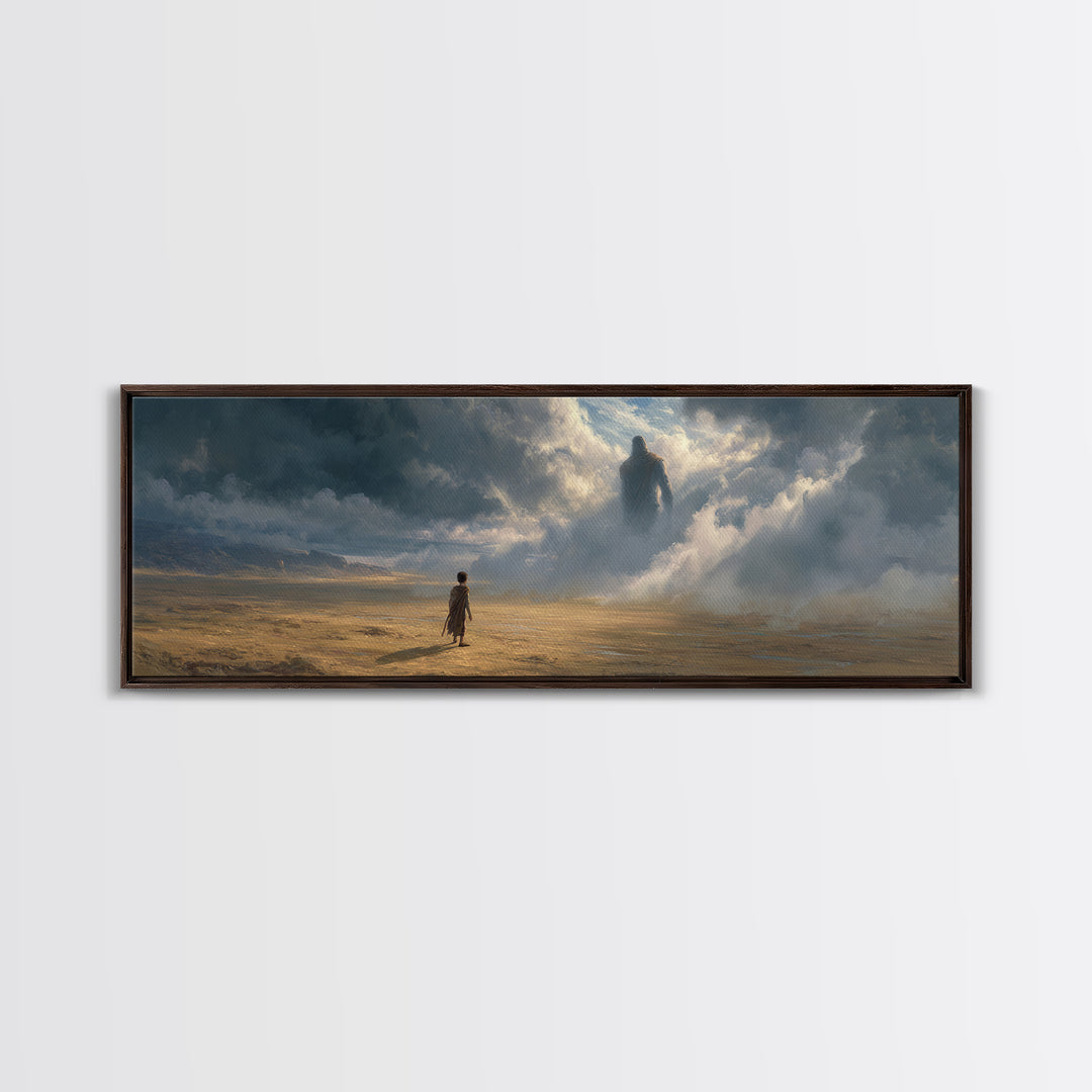 Dramatic Fantasy Seascape With Towering Waves And Magical Cloud Figure Wall Art Canvas Print For Coastal Or Nautical Decor