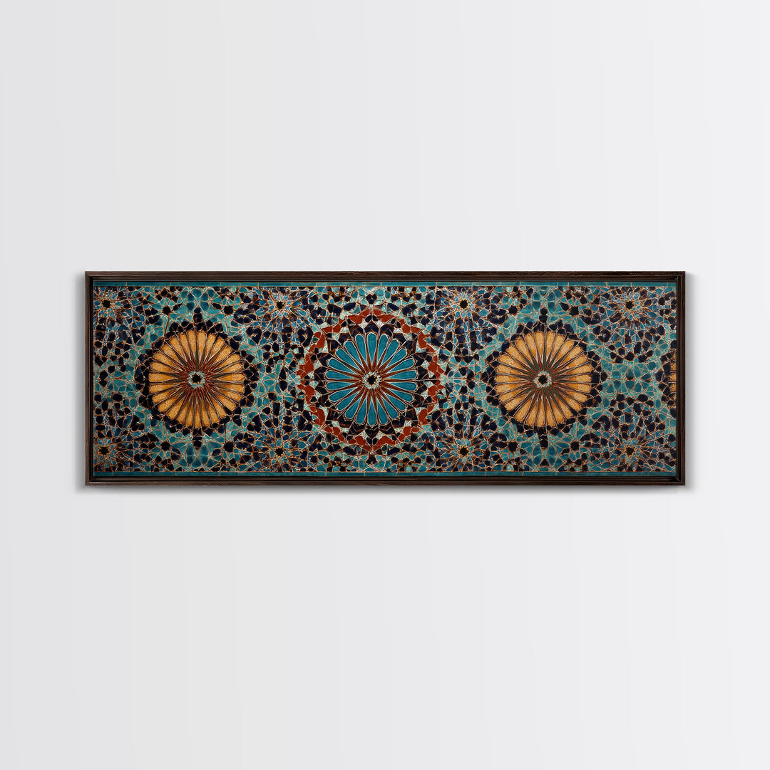 Beautiful Tile Mosaic Traditional Moroccan Pattern Art Canvas Print Wall Art For Elegant Home Decor And Cultural Style