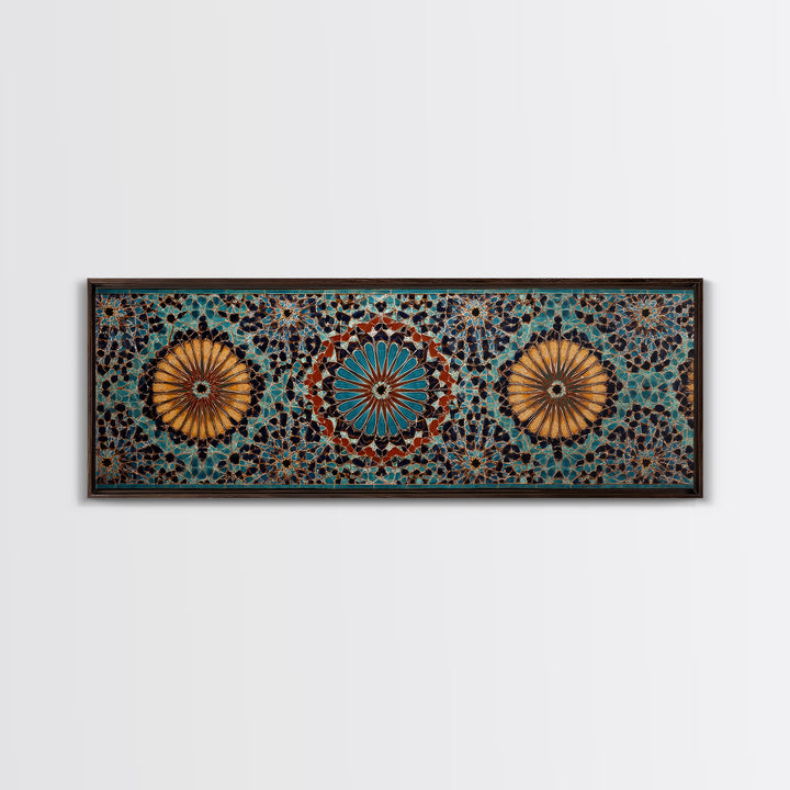 Beautiful Tile Mosaic Traditional Moroccan Pattern Art Canvas Print Wall Art For Elegant Home Decor And Cultural Style