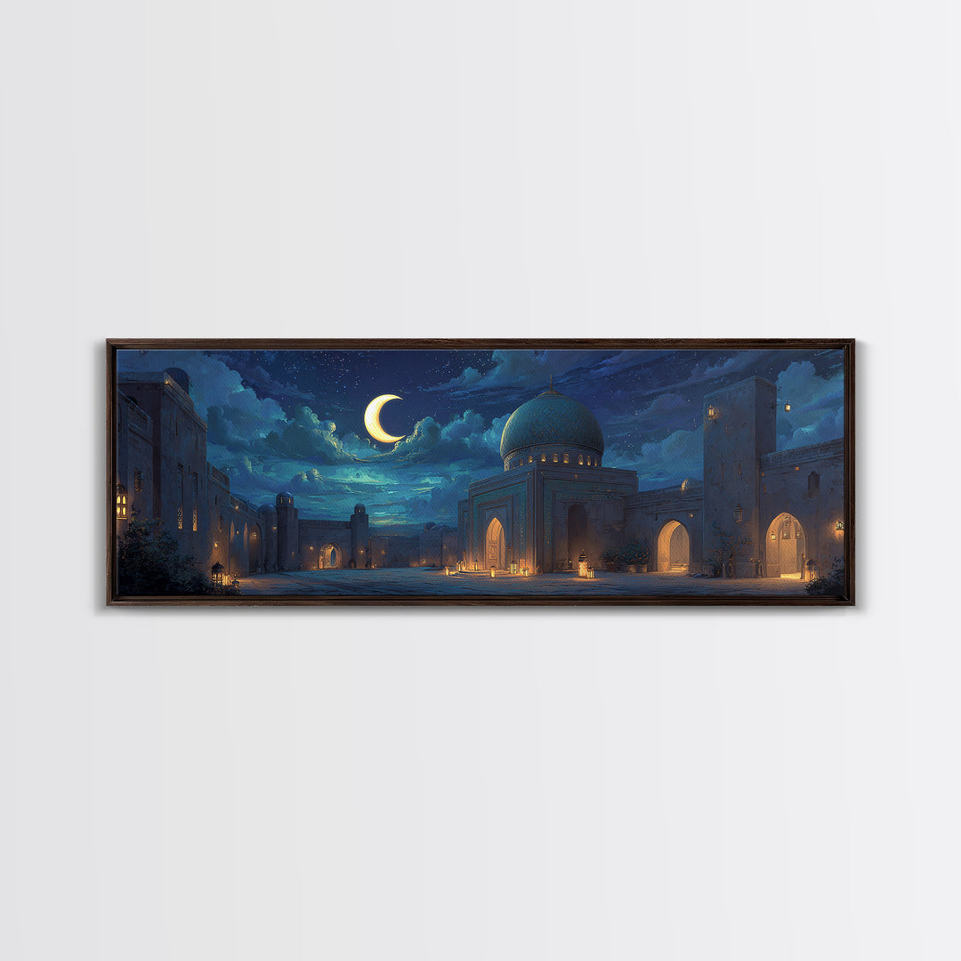 Intense Historical Astronomy Scholar Under Starry Sky Painting Wall Art Canvas Print For Spiritual And Educational Decor