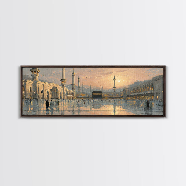 Vibrant Urban Graffiti Street Scene With Reflections Moody Wall Art Canvas Print