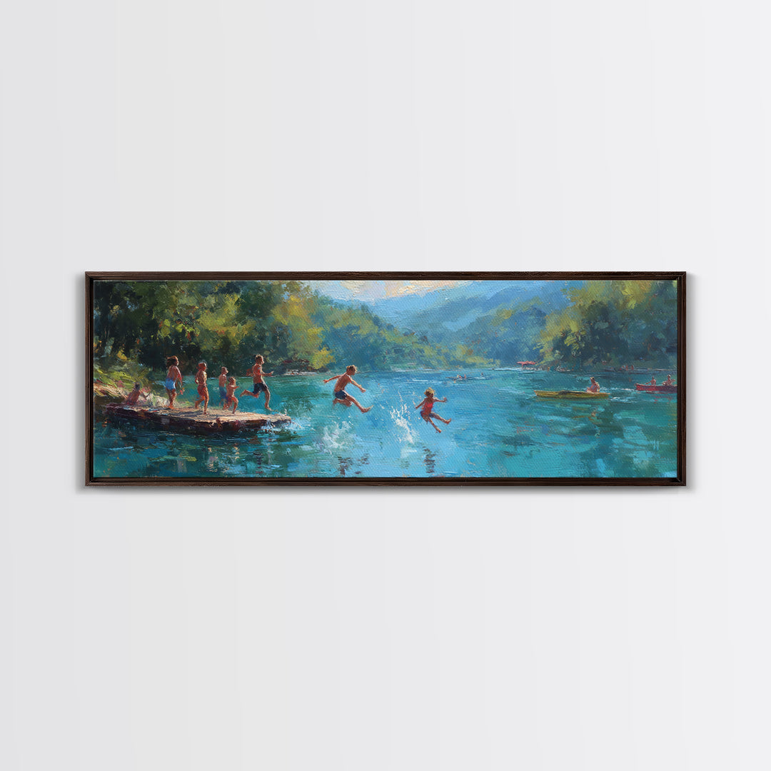 Starry Night Desert Landscape With Palm Trees And Campfire Beautiful Celestial Wall Art Canvas Print