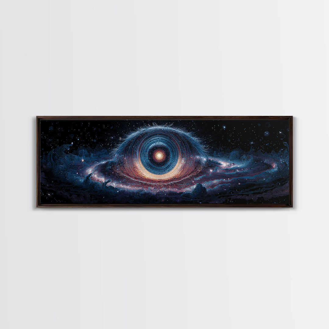 Cosmic Eye Black Hole Galaxy Wall Art, Celestial Canvas Print, Astronomy Decor, Space Wall Decor, Sci Fi Art Print, Home Decor