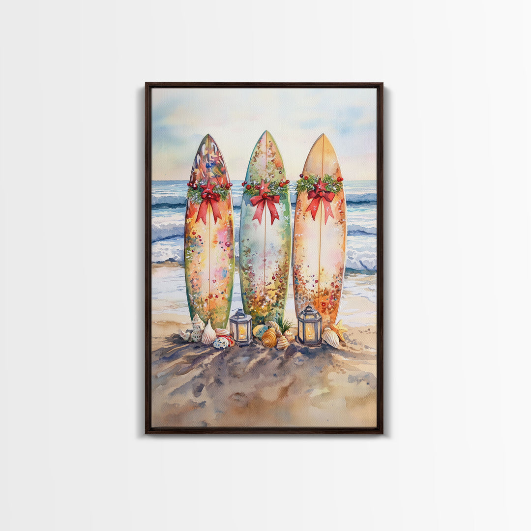 Sailboats With Autumn Reflections Framed Canvas Print Fall Nautical Wall Art Coastal Decor Best Gift Idea Seasonal Holiday Wall Art