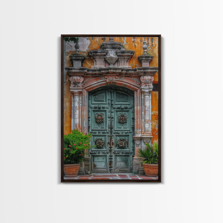 Change34 Colorful Indian Architecture Canvas Print, Traditional Art if India, Photography Print, Indian Wall Art, Living Room Decor
