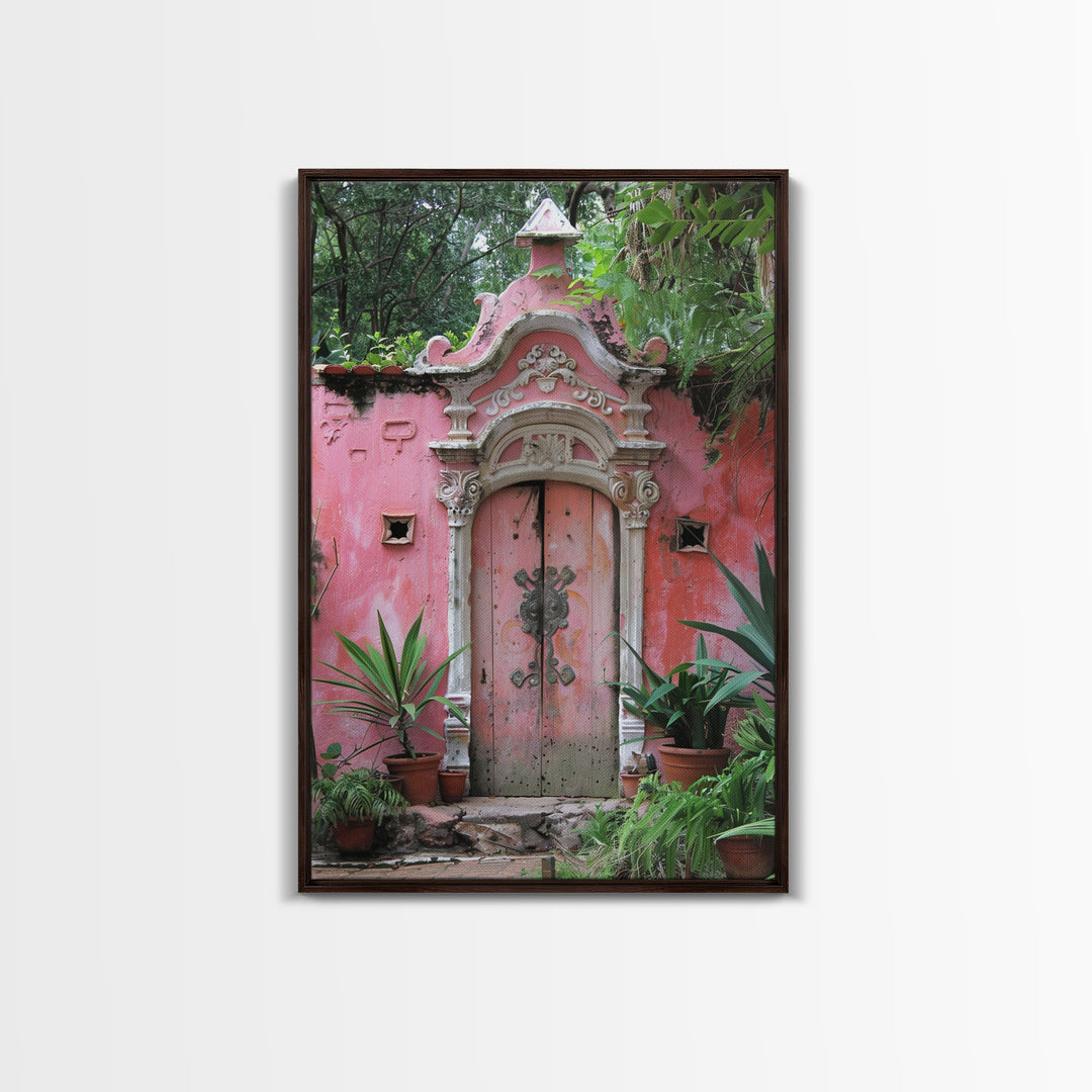 Change675 Architecture Print, 19th Century Architecture Photography, Mexico City Wall Art, Wood Framed Canvas Print