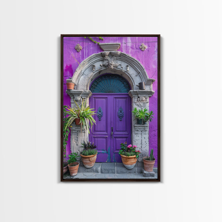 Change45 Architecture Print, 19th Century Architecture Photography, Mexico City Wall Art, Wood Framed Canvas Print