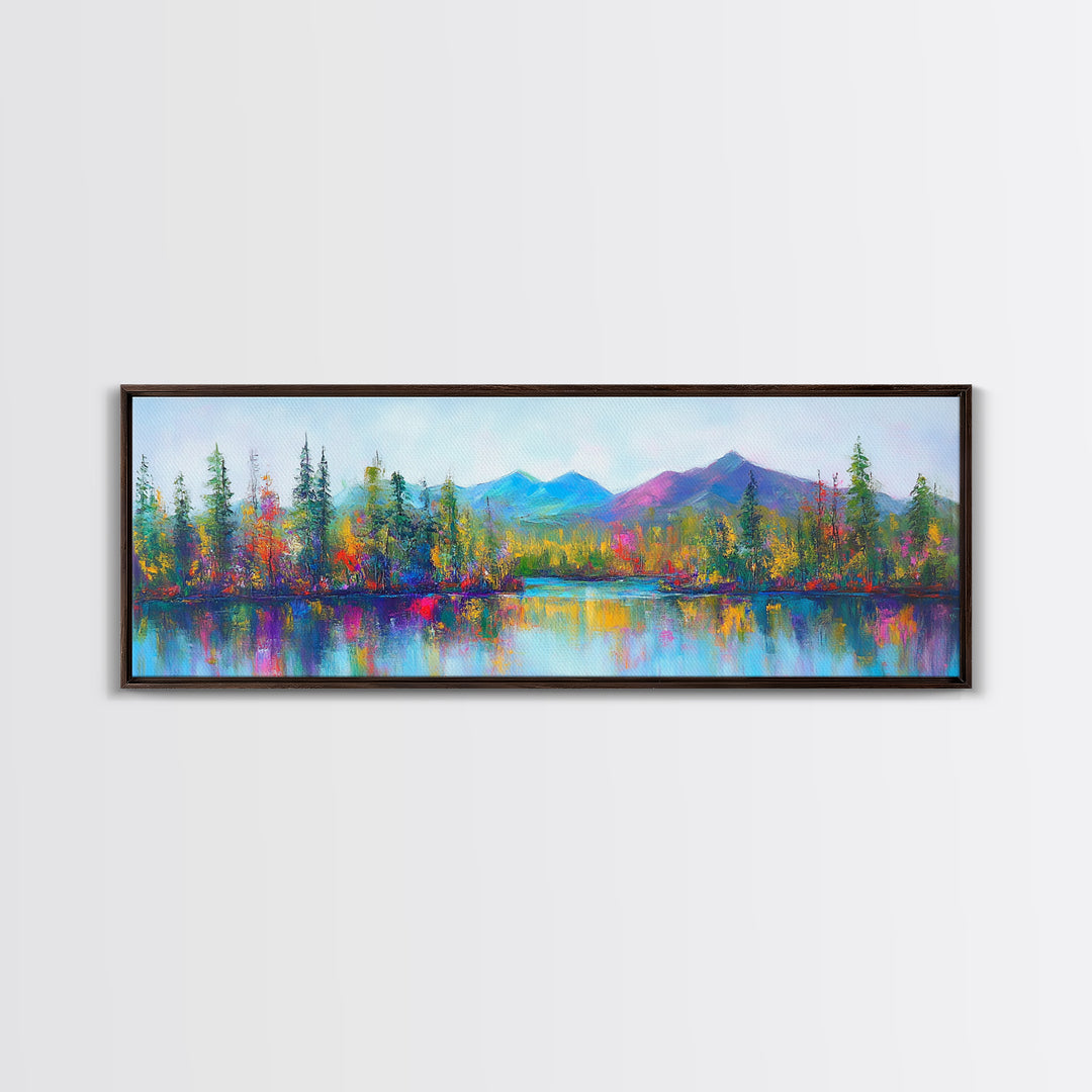 Abstract Landscape Painting Print, Panoramic, Surreal Art, Oversized Wide / Horizontal Fantasy Wall Art