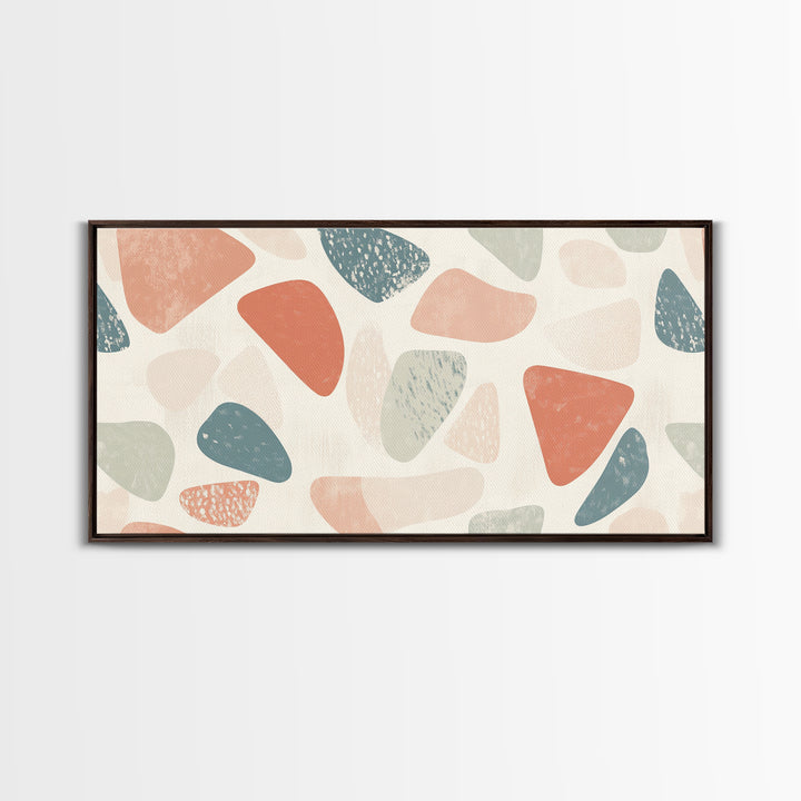 Abstract Shapes Geometric Wall Art Canvas Print, MCM Style Home Decor, Above Sofa Art Home Decor
