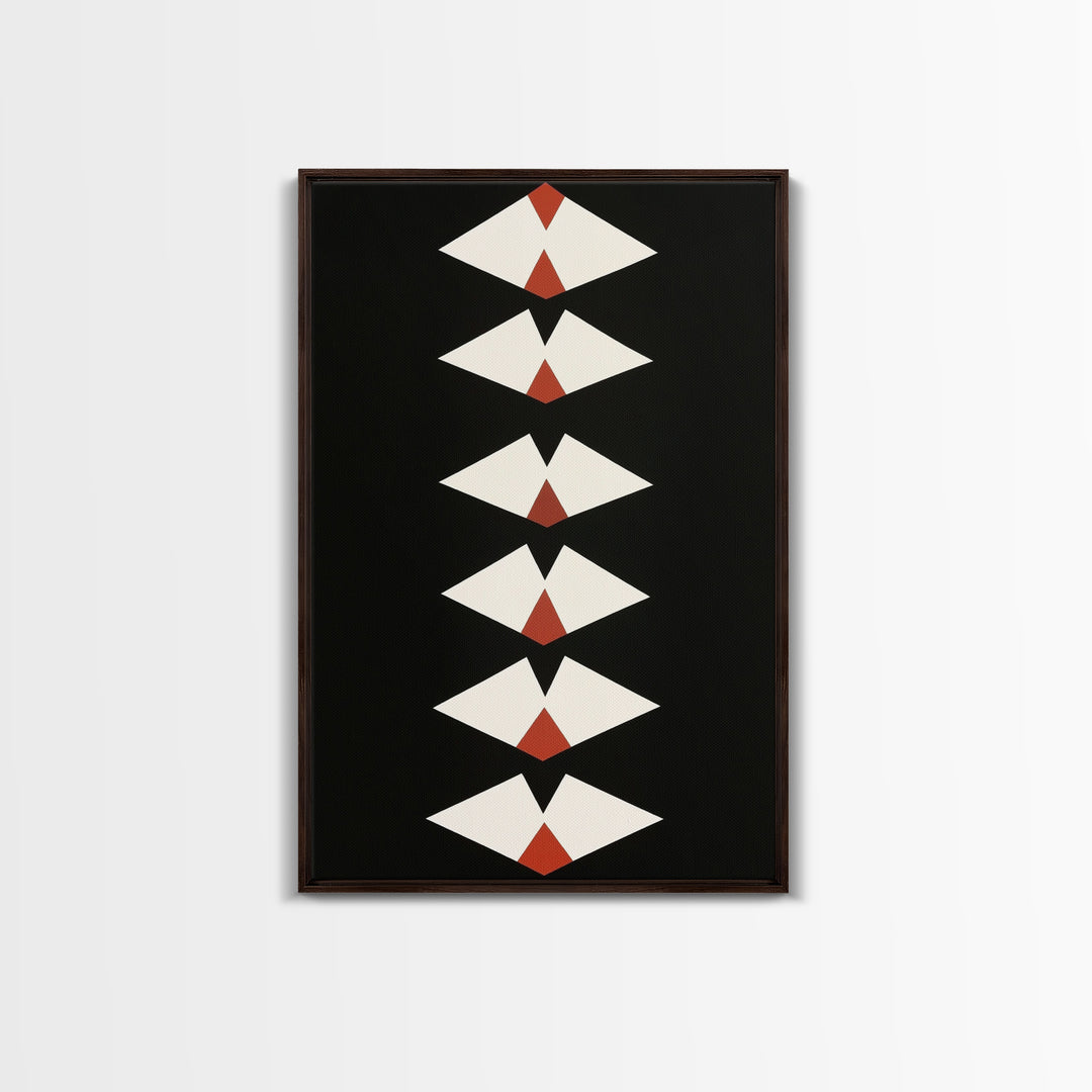 Retro Mid-Century Modern Diamond Art Canvas Print, MCM Style Home Decor