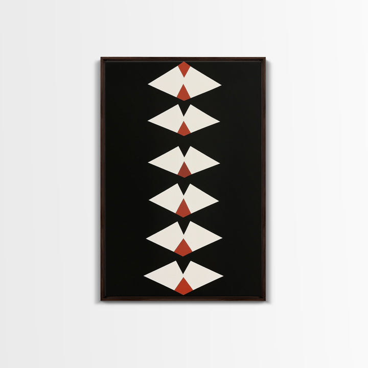 Retro Mid-Century Modern Diamond Art Canvas Print, MCM Style Home Decor