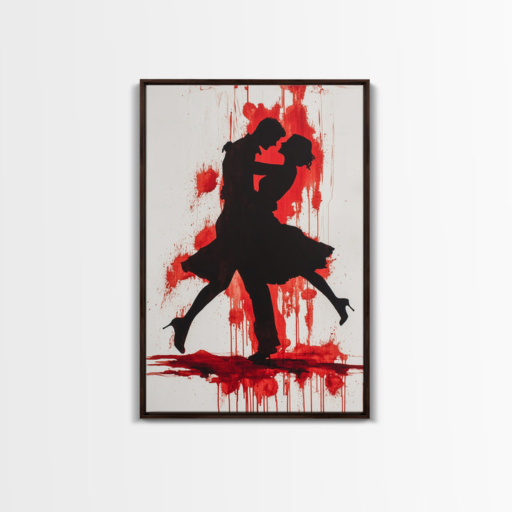 Couple Painting Print, Couple Dancing The Tango, Canvas Print, Wedding Decoration, Wedding Gift, Couple Art, Dancing Couple Art