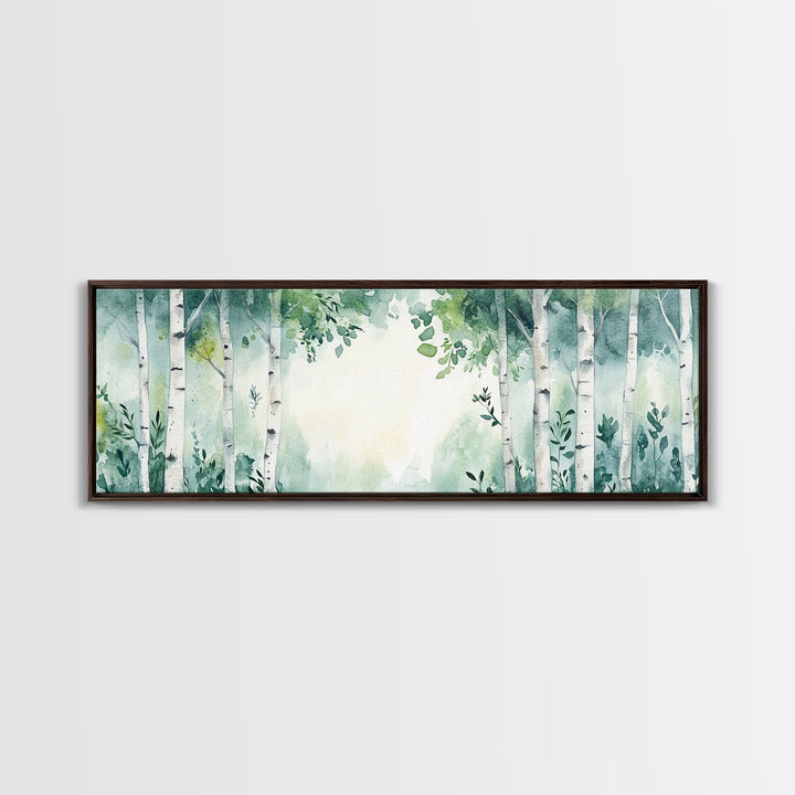 Aspen Trees Oil Painting Canvas Print, Autumn Aspens Print, Muted White Tree Wall Art Country Farmhouse Wall Art Birch Tree Art