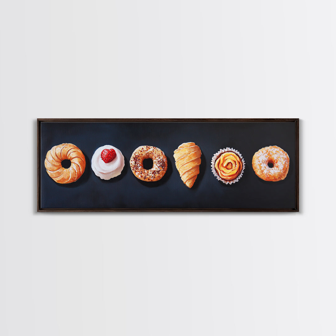Pastries Painting Print, Bakery Wall Art, Art for Bakery, Food Painting, Kitchen Decor, Food Art, Food Paintings, Food Illustration