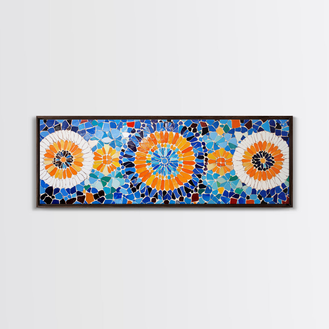 Mosaic Style Abstract Art Print, Sunflowers Mosaic Print, Floral Decor, Flower Abstract Art, Mosaic Wall Art Print, Sunflower Painting