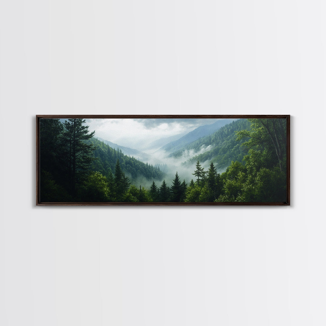 Emerald Green Mountain Landscape Wall Art Canvas Blue Ridge Mountains Print Extra Large Wall Art For Living Room Above Sofa