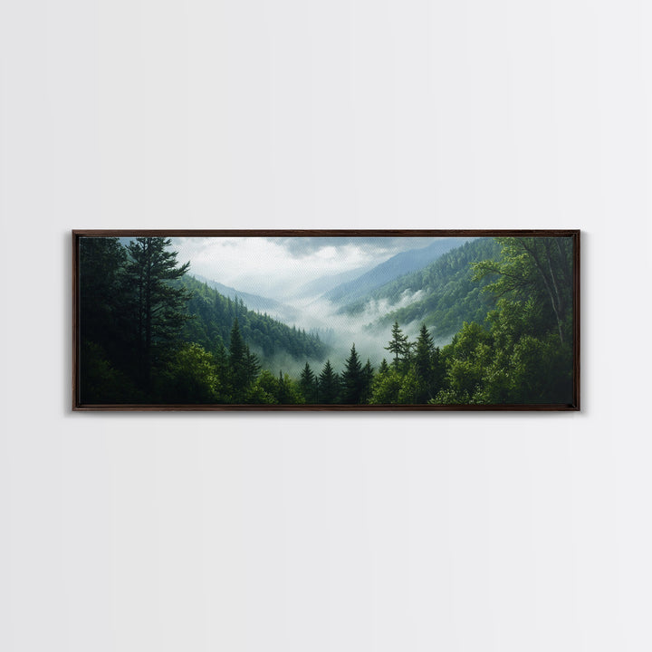 Emerald Green Mountain Landscape Wall Art Canvas Blue Ridge Mountains Print Extra Large Wall Art For Living Room Above Sofa