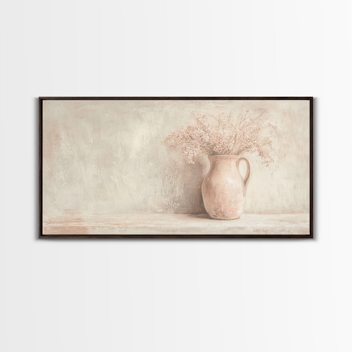 Cute Boho Wall Art For Kitchen or Dining Room, Oil Painting Of a Flower Pot, Cute Decor Idea, Cute Wall Art, Gift For Her