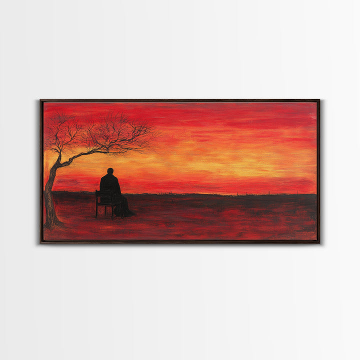 Despair - Framed Canvas Print - Moody Decor - Abstract Wall Art