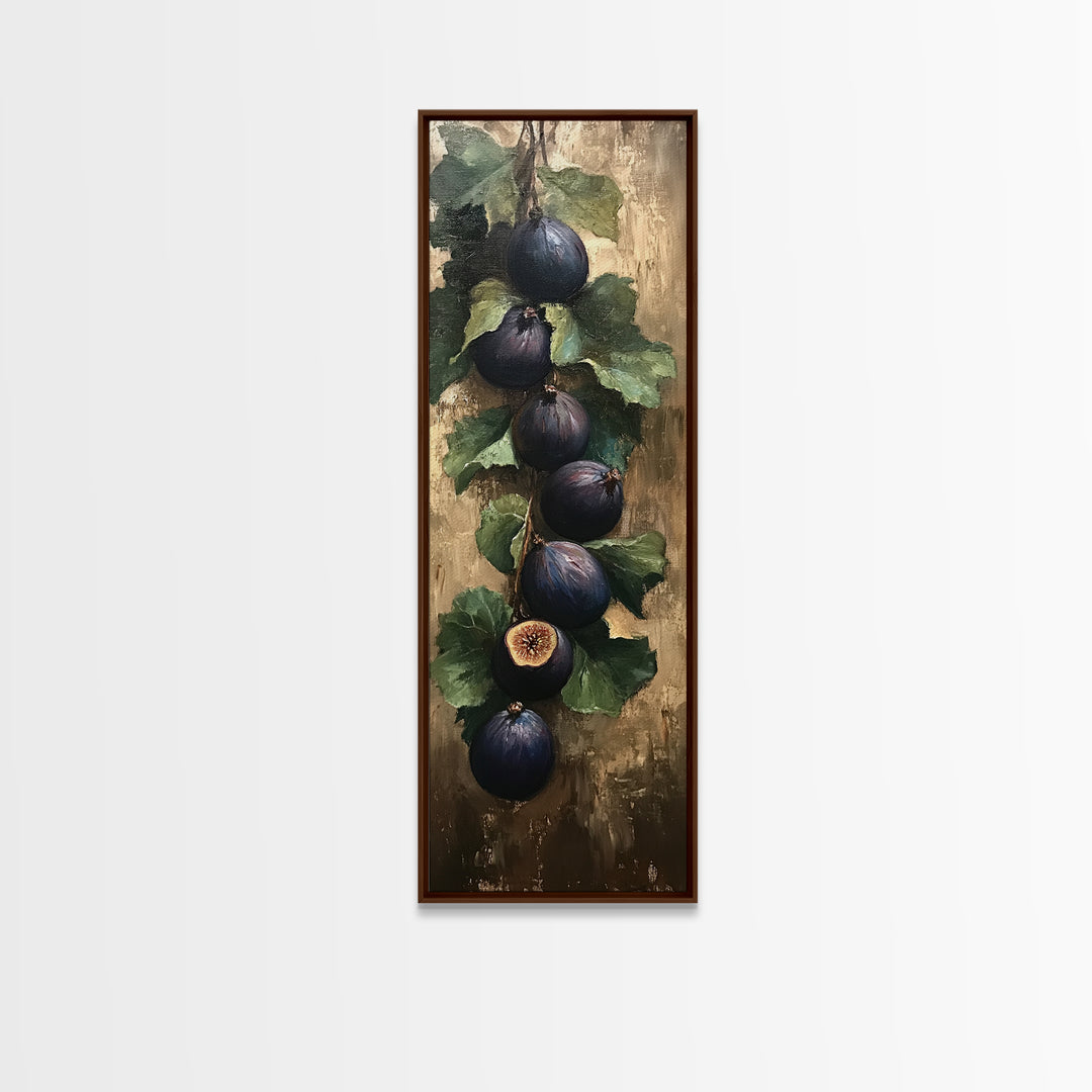Canvas Print Fig Painting Still Life Rustic Kitchen Art Farmhouse Decor Botanical Print Food Review Wall Art