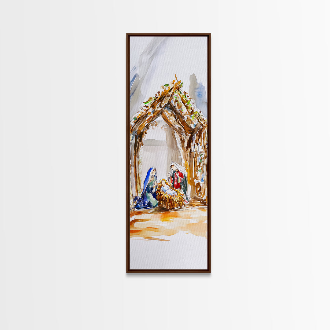 Phoenix Rising Art Firebird Canvas Print, Tall Skinny Art, Framed Option Available, Mythical Creature Wall Art, Unique Bedroom Decor