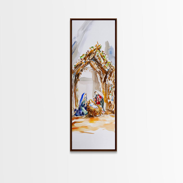 Phoenix Rising Art Firebird Canvas Print, Tall Skinny Art, Framed Option Available, Mythical Creature Wall Art, Unique Bedroom Decor