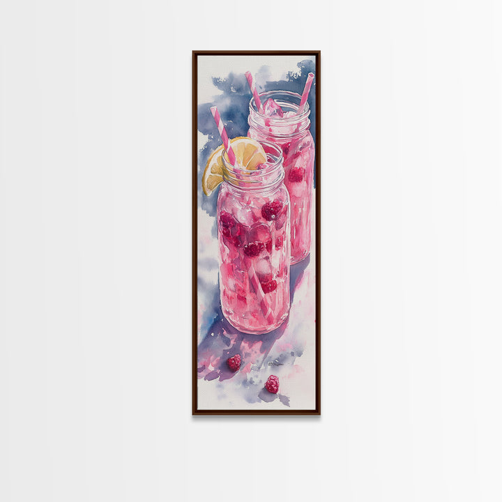 Refreshing Lemonade Canvas Print Cocktail Art Kitchen Wall Art Whimsical Art Food Review Kitchen Art Rustic Wall Art Farmh