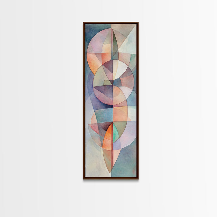 Geometric Abstract Framed Canvas Print Pastel Colorful Wall Art Matisse Inspired Decor Living Room Art Modern Home Accent
