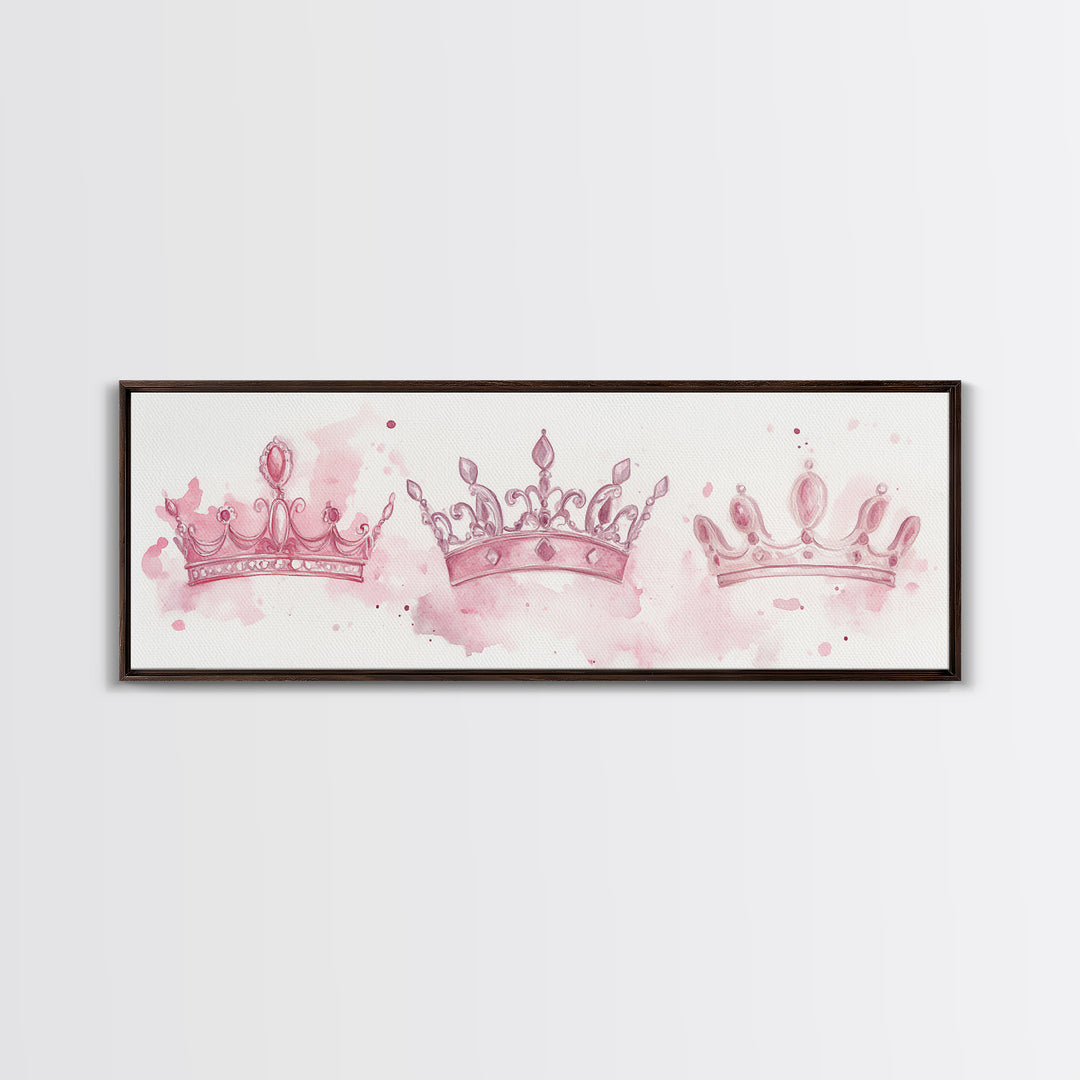 Crown Jewels Canvas Print Victorian Art Nouveau Print Pink Wall Art Bedroom Decor Light Pink Wall Art Feminine Glam Decor Gift