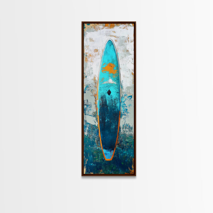 Ocean Paddle, nautical painting, coastal decor, framed canvas print, seascape painting, above bed wall art, rustic art, surf wall art