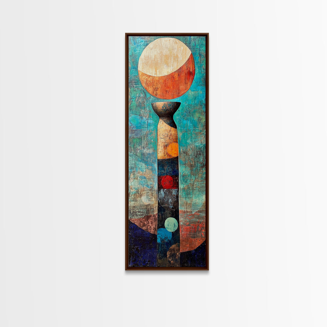 Abstract Moon, geometric wall art, wabi sabi art, sacred geometry wall art, zen wall art, abstract decor, modern painting