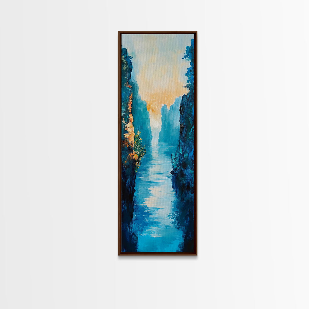 Canyon River, Southwest Wall Art, Moody Landscape, Nature Wall Art, Vertical Wall Art, Living Room Art, Canvas Print