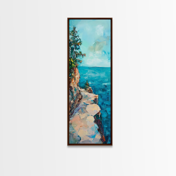 Lake Tahoe Art, Pine Tree Art, Nature Landscape, Above Sofa Art, Rustic Wall Art, Canvas Print, Living Room Art, Gift Idea