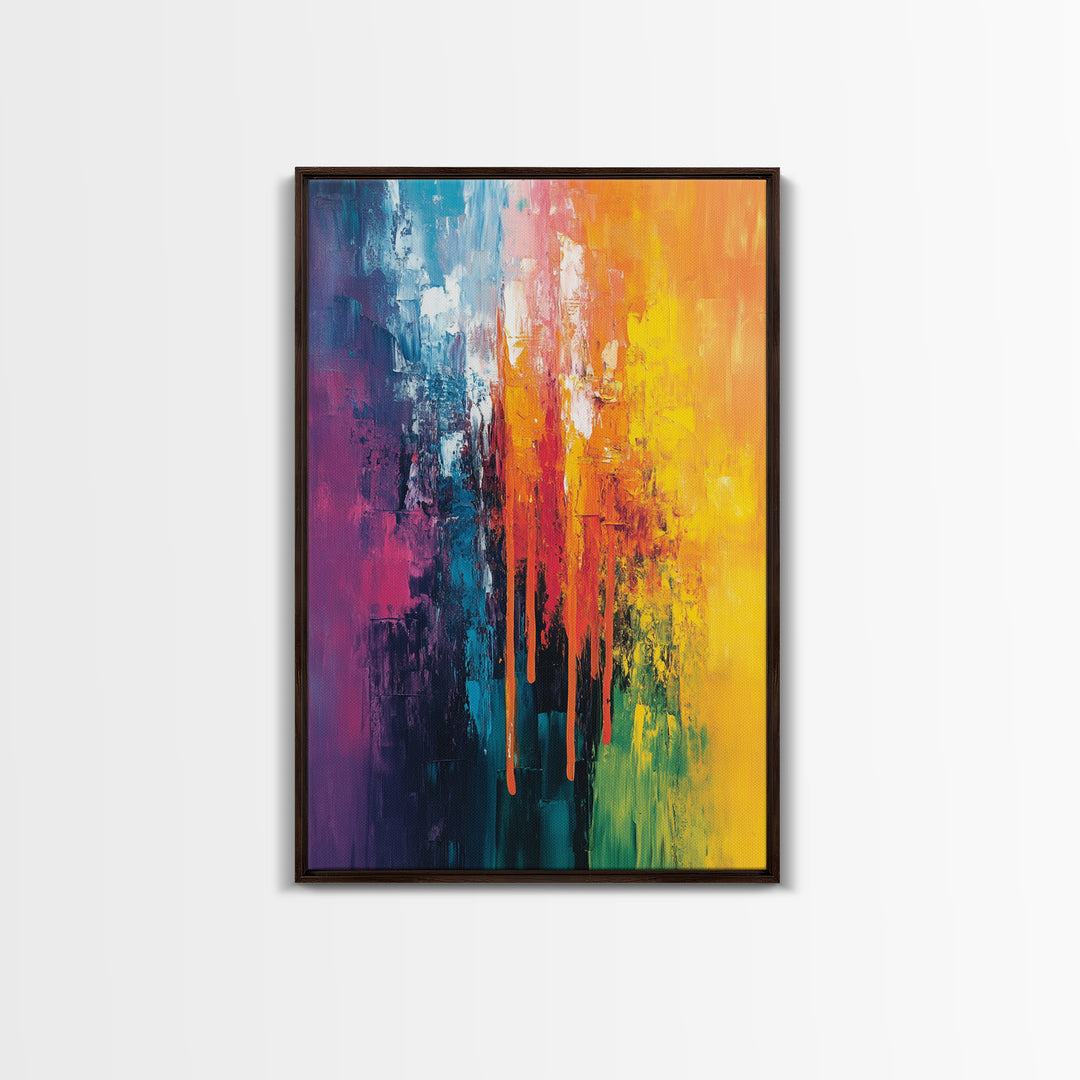 Abstract Wall Art, Colorful Abstract Painting, Bold Modern Art, Vibrant Art Print, Contemporary Decor, Framed Canvas Print