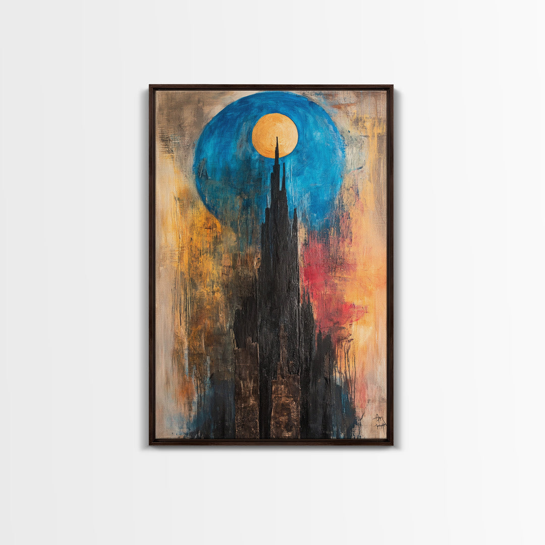 Dark Tower, Ozymandias Art, Moody Art, Dark Angels Wall Art, Gothic Wall Art, Canvas Print, Gift Idea, Above Couch Art