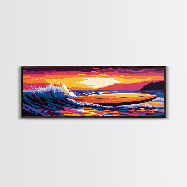 Ocean Adventure, Speedboat Waves, Adrenaline Art, Framed Canvas Print, Nautical Wall Decor, Sports Enthusiast Gift, Living Room Artwork