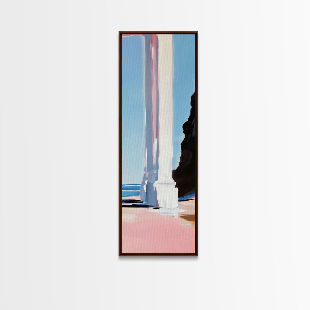 Beach Archway, Coastal Escape, Sunlit Ocean View, Tropical Paradise, Travel Inspired Home Decor, Light and Airy Aesthetic, Canvas Print