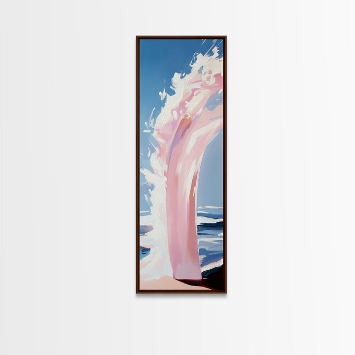Ocean Wave Painting, Coastal Wall Art, Beach House Decor, Abstract Seascape, Nautical Art, Modern Living Room, Framed Canvas Print