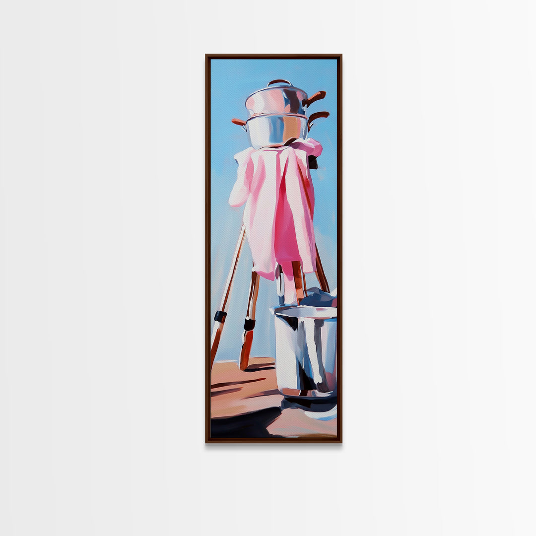 Cooking Still Life, Modern Kitchen Art, Abstract Realism, Framed Canvas Print, Unique Home Decor, Contemporary Art, Chefs Kitchen Wall Art