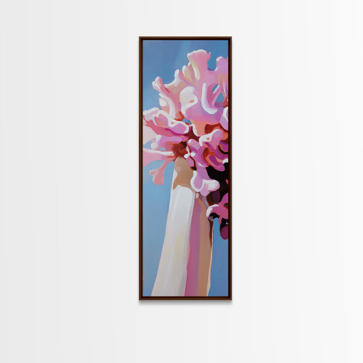 Romantic Bloom, Abstract Flowers, Pastel Art, Canvas Print, Feminine Home Decor, Minimalist Painting, Bedroom Aesthetic, Spring Wall Art