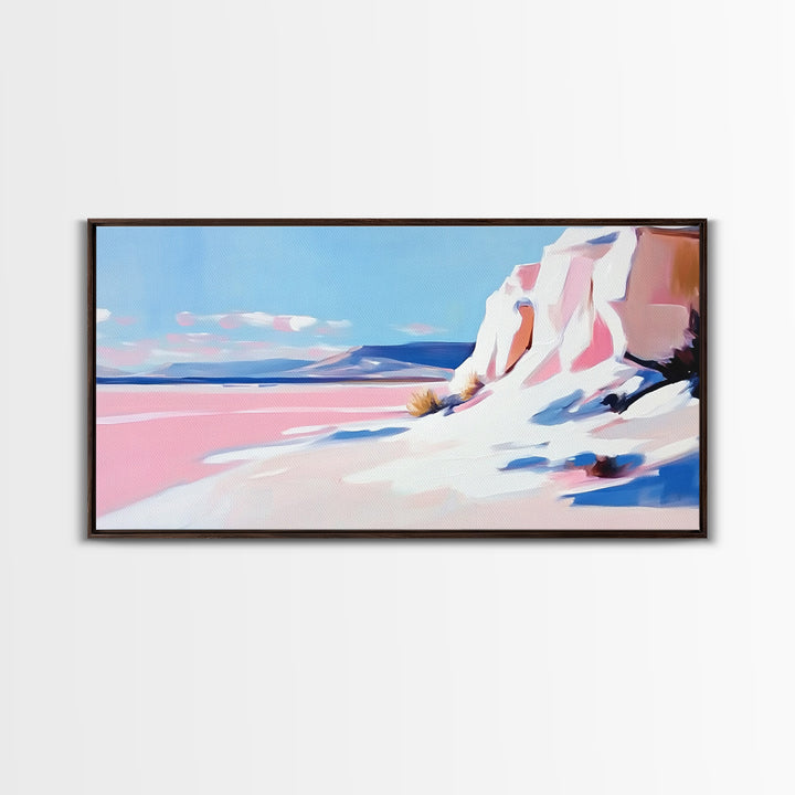 Desert Oasis, Sandstone Cliffs, Southwest Serenity, Canvas Print, Boho Wall Art, Earthy Decor, Rustic Bedroom Art, Scenic Escape